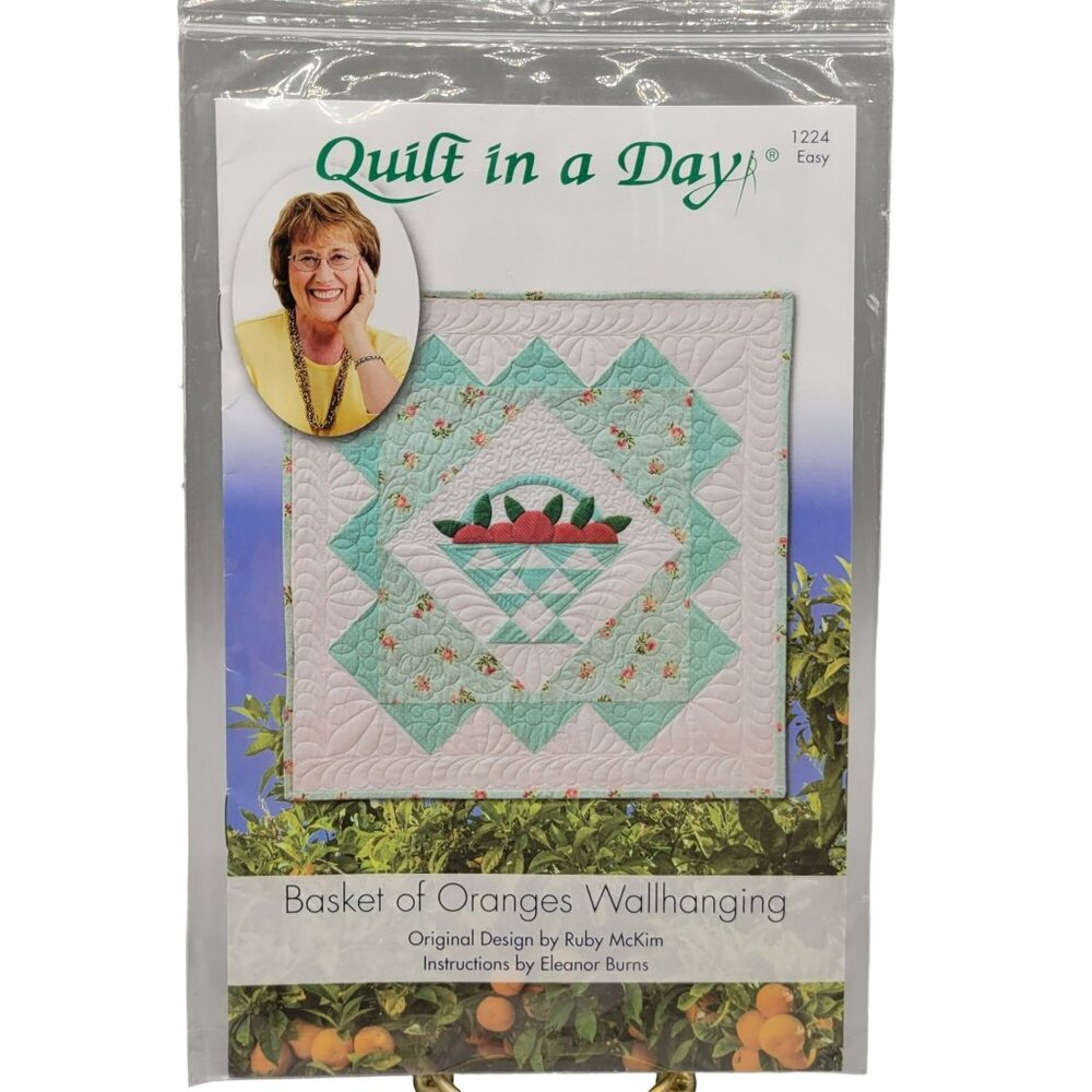 Quilt In A Day Basket Of Oranges Wallhanging No 1224 Easy